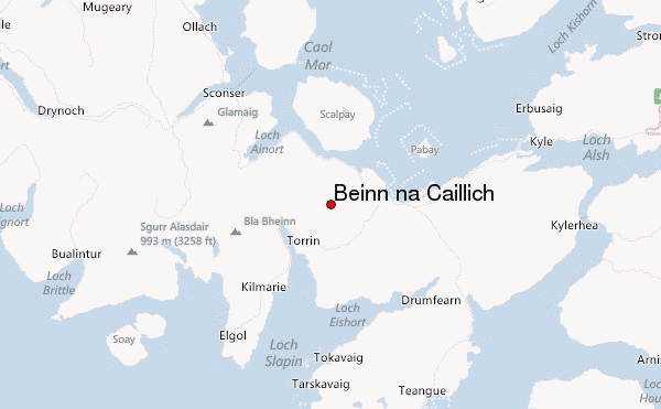 Beinn na Caillich Location Map