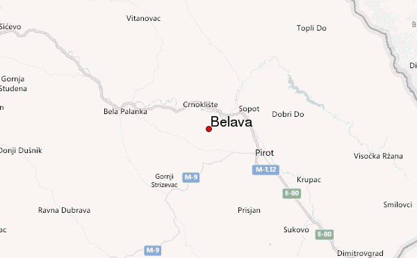 Belava Location Map