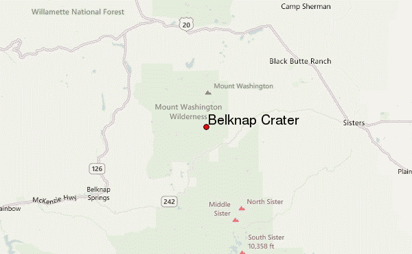 Belknap Crater Location Map