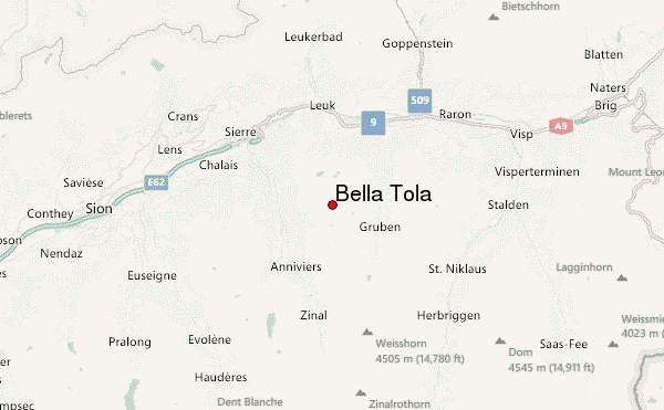 Bella Tola Location Map