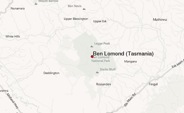 Ben Lomond (Tasmania) Location Map