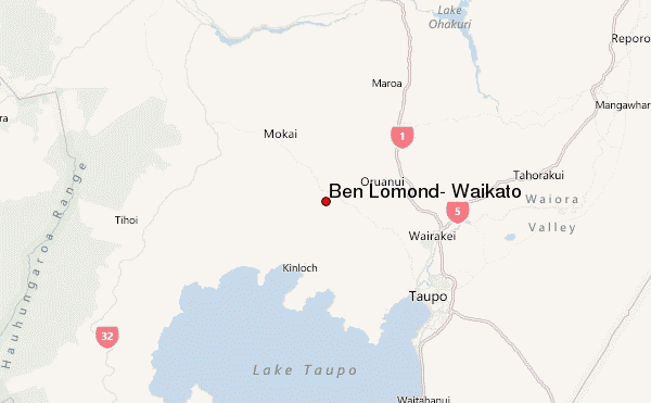 Ben Lomond, Waikato Location Map