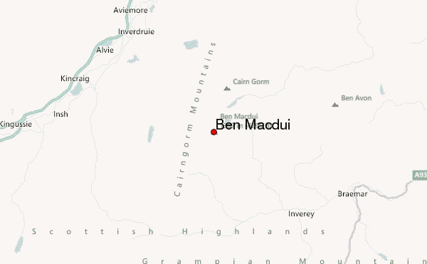 Ben Macdui Location Map