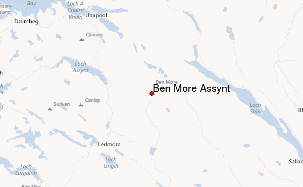 Ben More Assynt Location Map