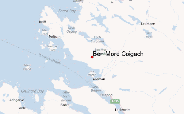 Ben More Coigach Location Map
