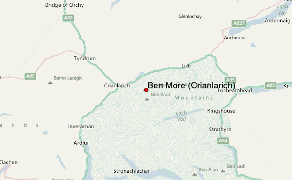 Ben More (Crianlarich) Location Map