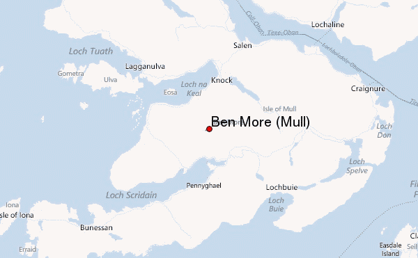 Ben More (Mull) Location Map