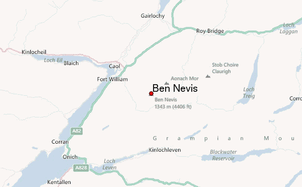 Ben Nevis Location Map