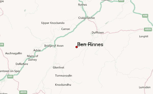 Ben Rinnes Location Map
