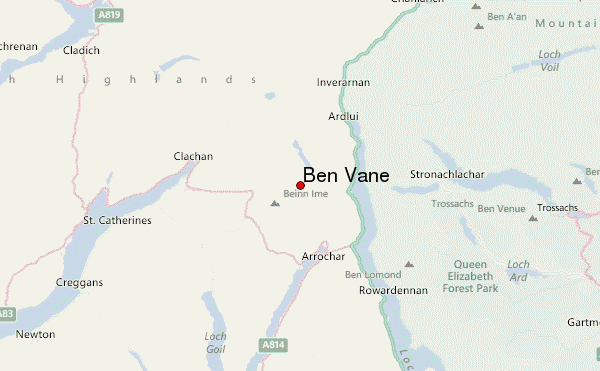 Ben Vane Location Map