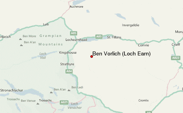 Ben Vorlich (Loch Earn) Location Map