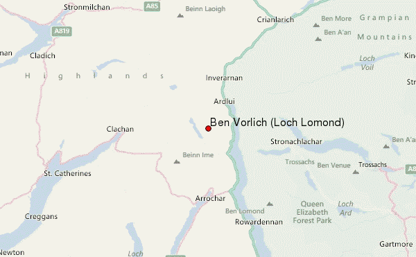 Ben Vorlich (Loch Lomond) Location Map