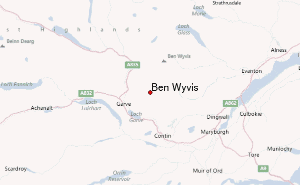 Ben Wyvis Location Map
