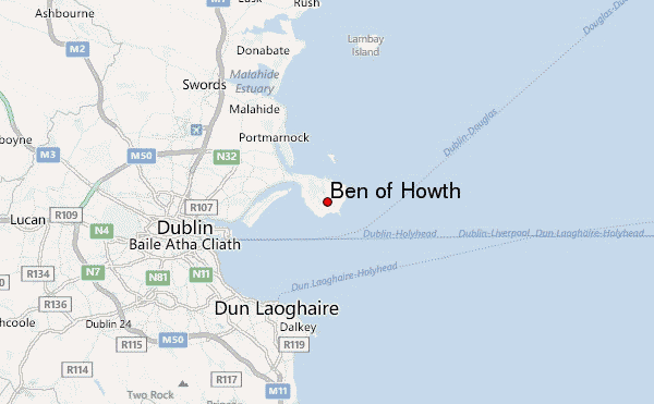 Ben of Howth Location Map