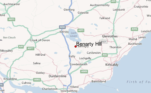 Benarty Hill Location Map