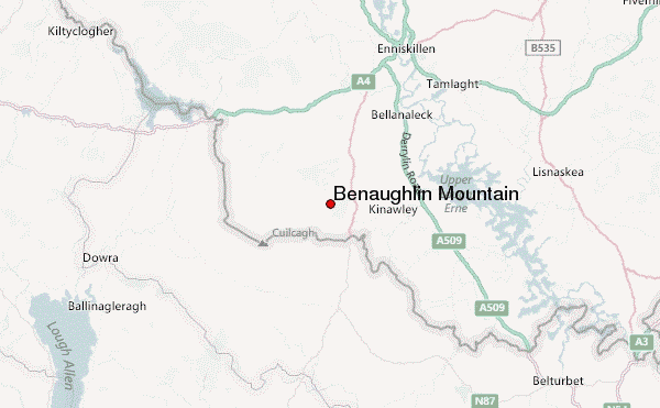 Benaughlin Mountain Location Map
