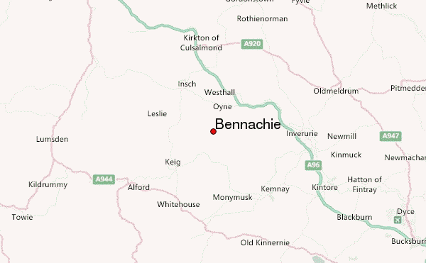 Bennachie Location Map