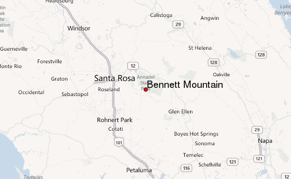 Bennett Mountain Location Map