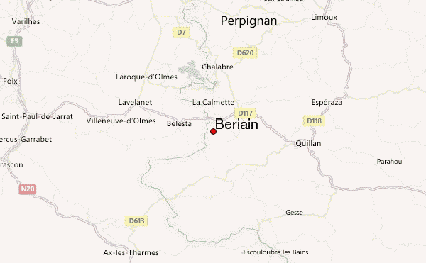 Beriain Location Map