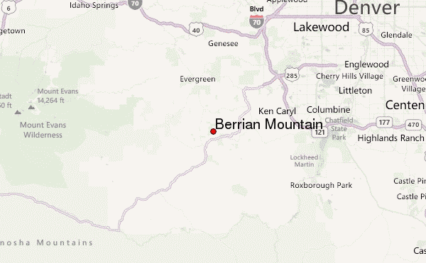 Berrian Mountain Location Map