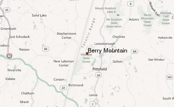 Berry Mountain Location Map