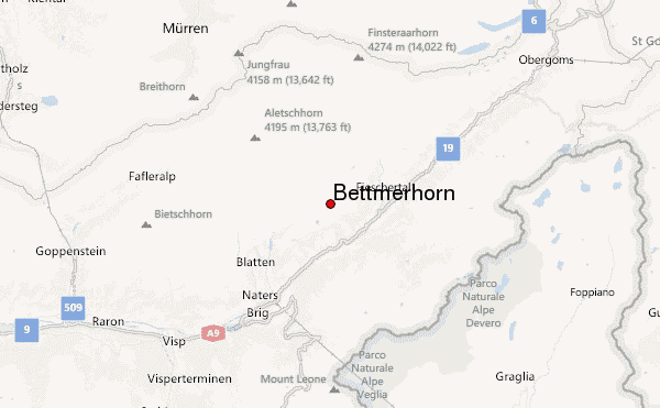 Bettmerhorn Location Map