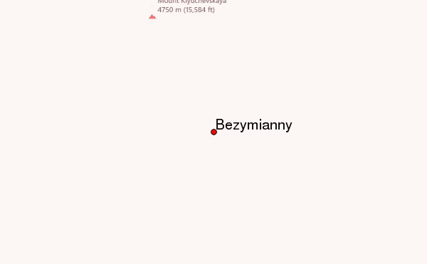 Bezymianny Location Map