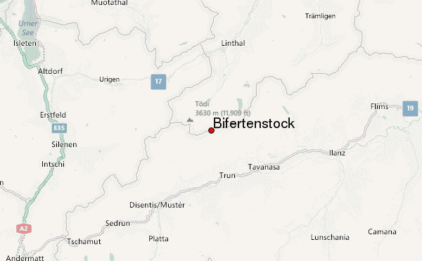 Bifertenstock Location Map