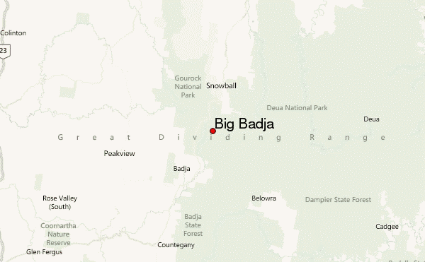 Big Badja Location Map