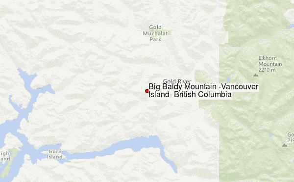 Big Baldy Mountain (Vancouver Island, British Columbia) Location Map