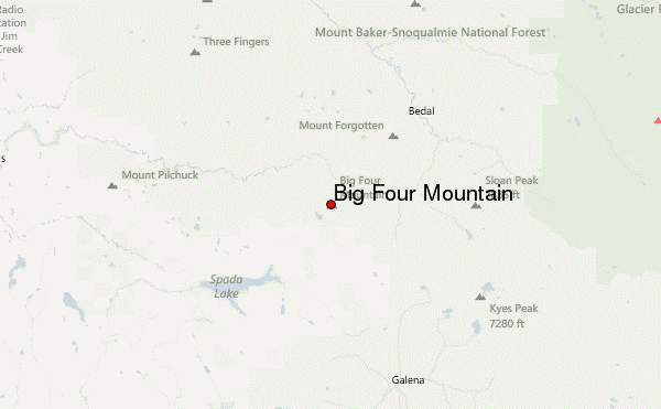 Big Four Mountain Location Map