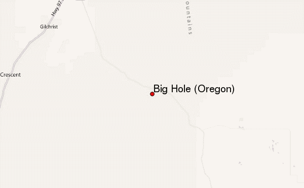 Big Hole (Oregon) Location Map