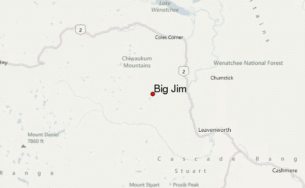 Big Jim Location Map
