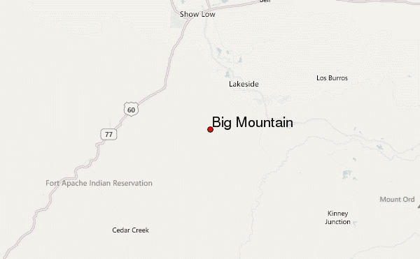 Big Mountain Location Map