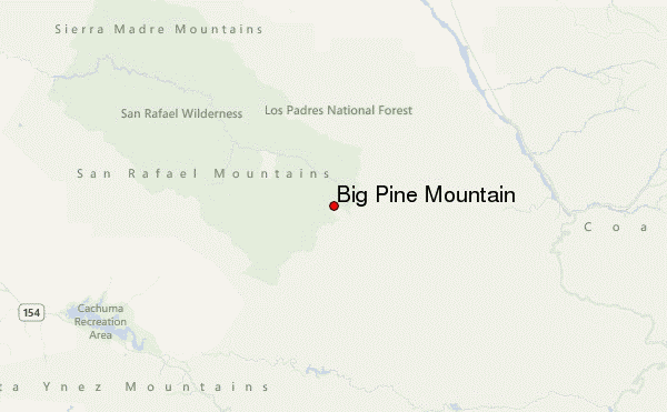 Big Pine Mountain Location Map
