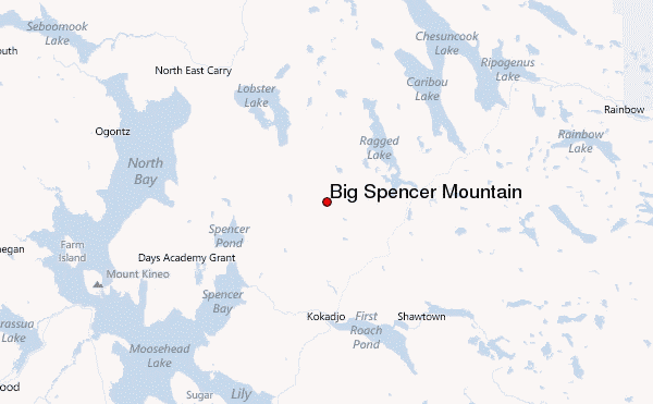 Big Spencer Mountain Location Map