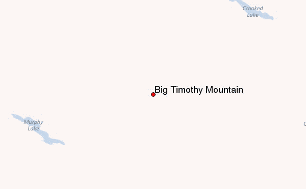 Big Timothy Mountain Location Map
