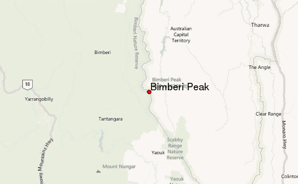 Bimberi Peak Location Map