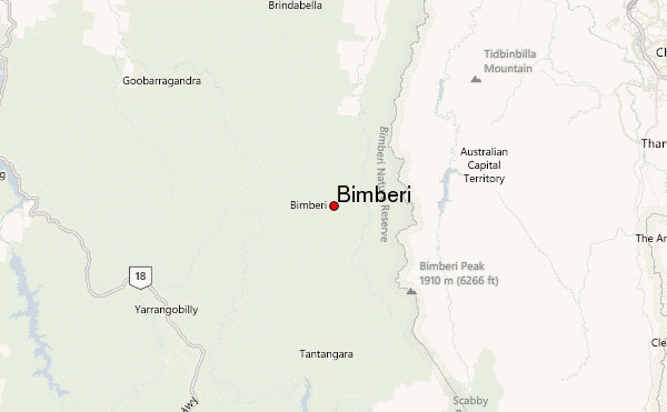 Bimberi Location Map