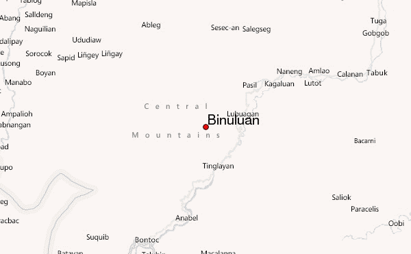 Binuluan Location Map