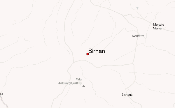Birhan Location Map