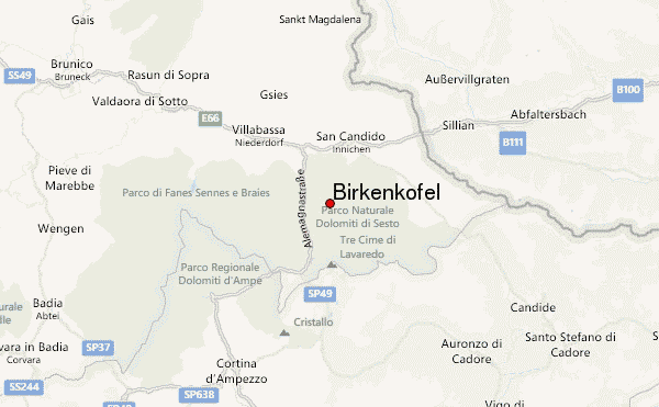 Birkenkofel Location Map