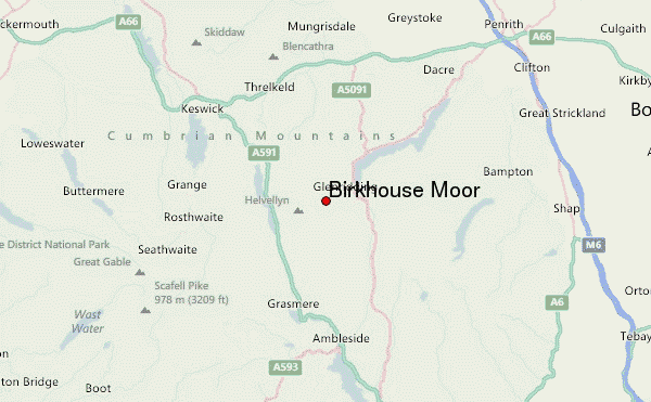 Birkhouse Moor Location Map