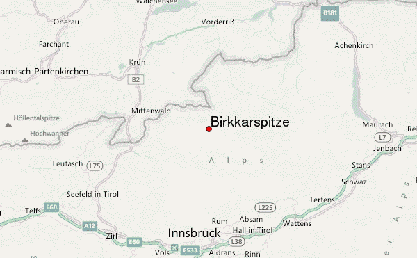 Birkkarspitze Location Map