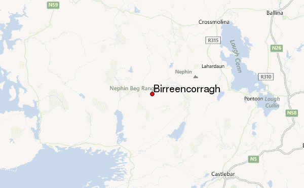 Birreencorragh Location Map