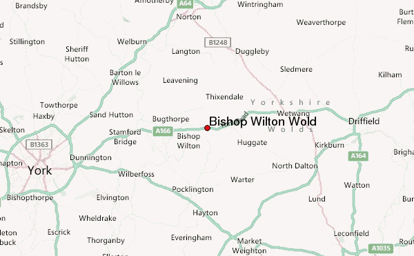 Bishop Wilton Wold Location Map