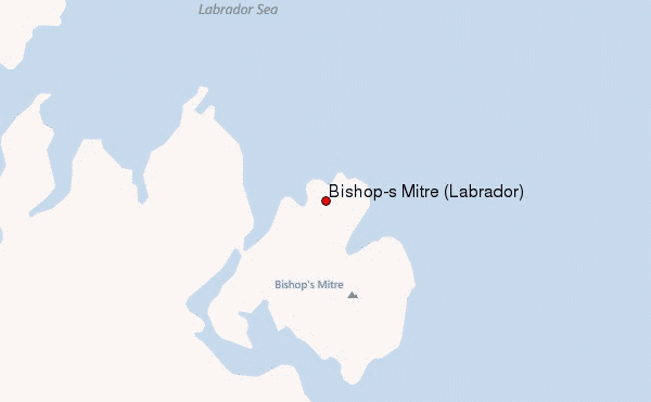 Bishop's Mitre (Labrador) Location Map