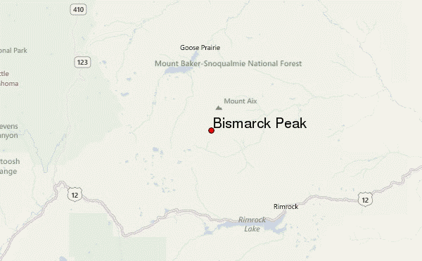 Bismarck Peak Location Map