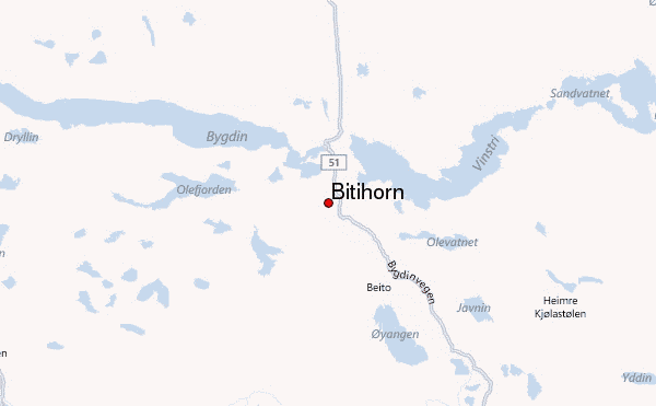 Bitihorn Location Map