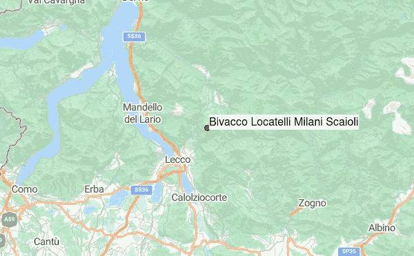 Bivacco Locatelli Milani Scaioli Location Map